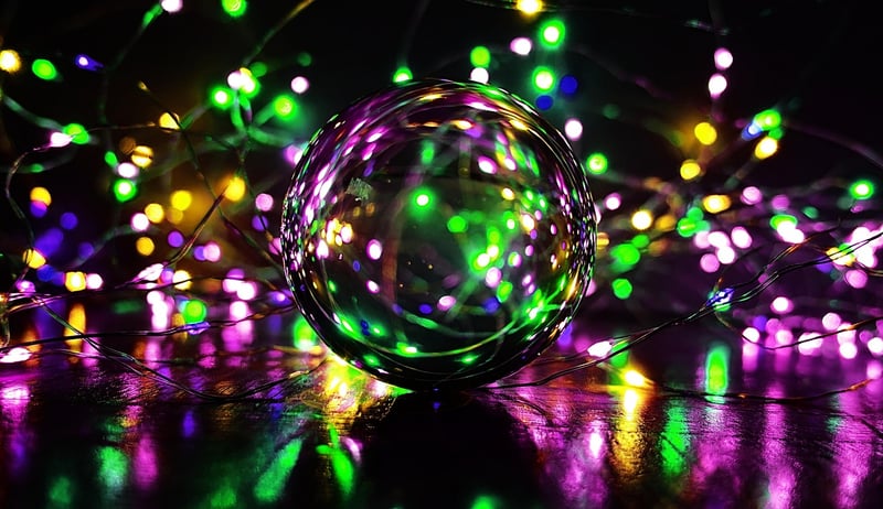 Crystal ball predicting the future